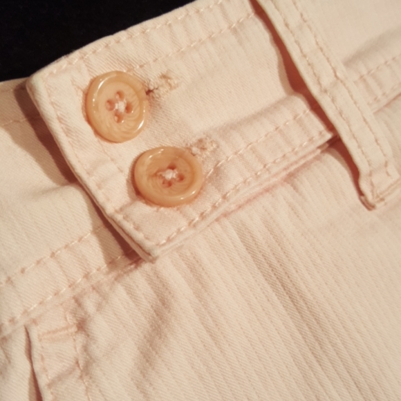 GLORIA VANDERBILT ♡ Rare Vintage Pastel Coral Stretchy Pinstriped Lined Skort 10 - Picture 3 of 13